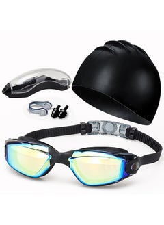 Sthxyfaith Premium Swimming Goggles with Silicone Cap, Nose Plugs & Ear Plugs for Men, Women & Teenagers, - Clear Vision, 180° Panoramic View, Polarized, Anti-Fog, UV Protection, Leak-Proof Eyewear  - Image 1