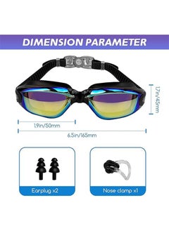 Sthxyfaith Premium Swimming Goggles with Silicone Cap, Nose Plugs & Ear Plugs for Men, Women & Teenagers, - Clear Vision, 180° Panoramic View, Polarized, Anti-Fog, UV Protection, Leak-Proof Eyewear  - Image 2