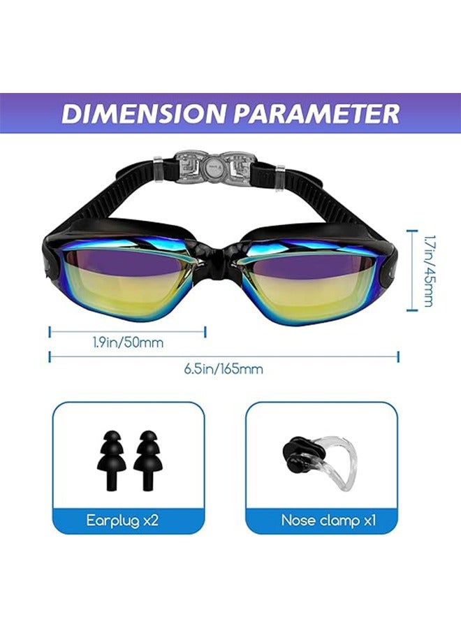 Sthxyfaith Premium Swimming Goggles with Silicone Cap, Nose Plugs & Ear Plugs for Men, Women & Teenagers, - Clear Vision, 180° Panoramic View, Polarized, Anti-Fog, UV Protection, Leak-Proof Eyewear - Image 2
