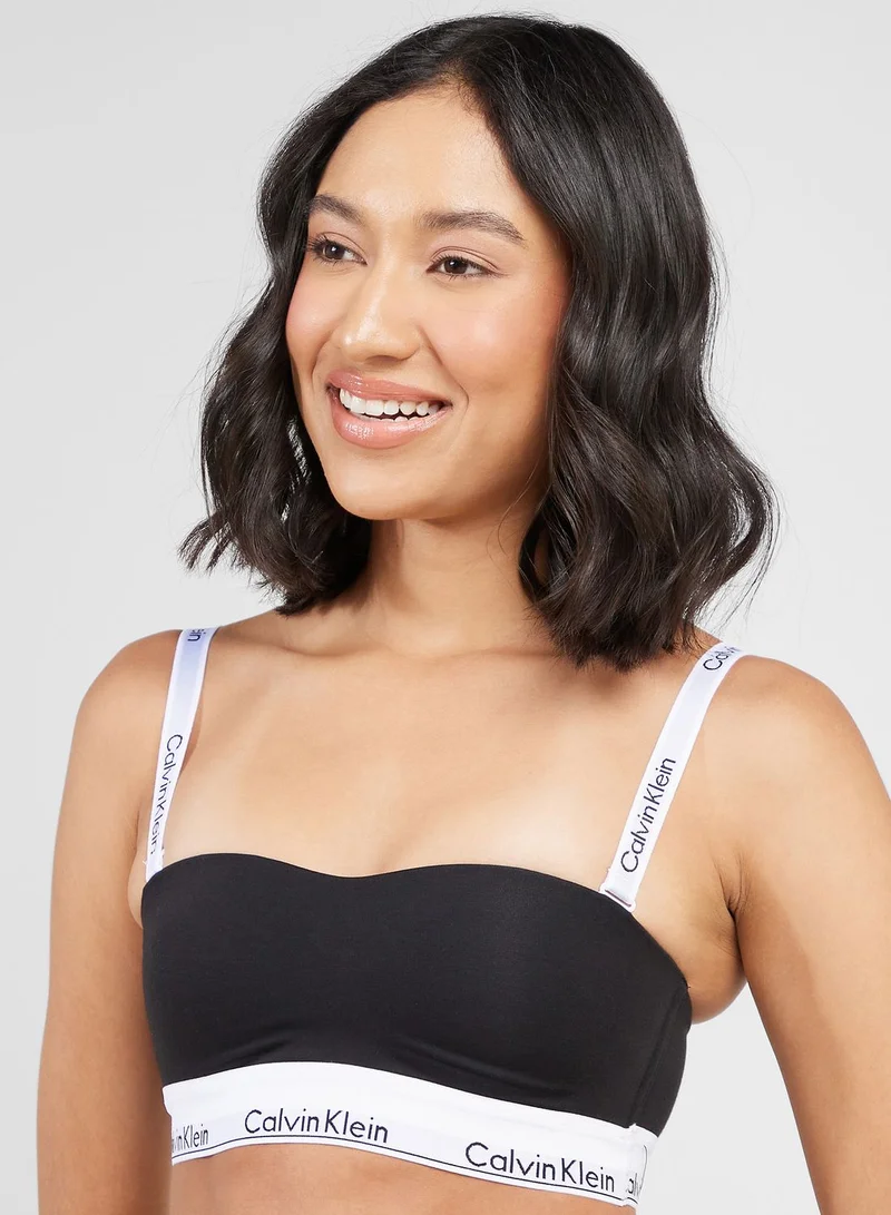 CALVIN KLEIN Logo Printed Strap Bra