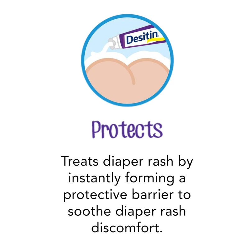Desitin Maximum Strength Baby Diaper Rash Cream, 40% Zinc Oxide for Treatment, Relief & Prevention, Hypoallergenic, Phthalate- & Paraben-Free Paste, Protects Skin for 12 Hours, 4.8 oz - Image 5