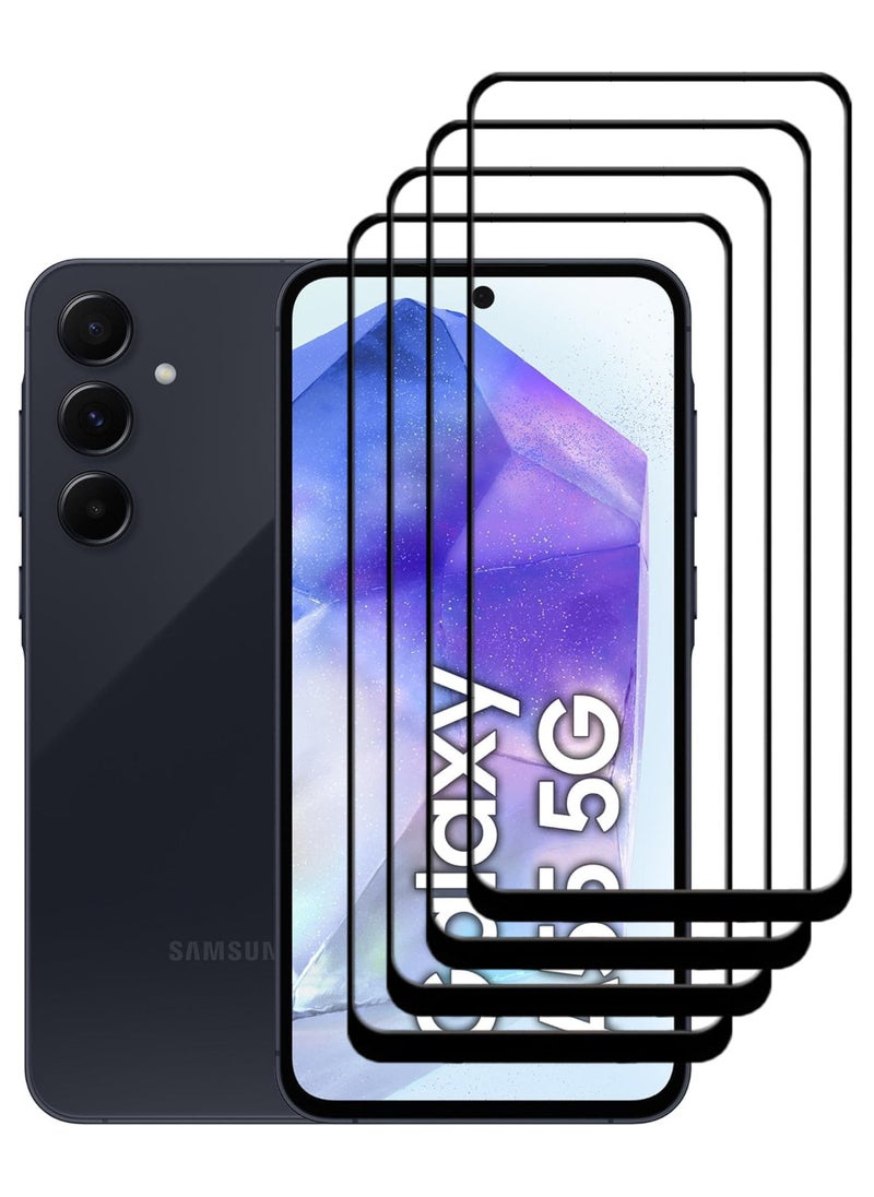 ACLIX 4 Pieces Antistatic ESD Dustproof Premium Quality High Definition Tempered Glass Screen Protector Designed For Samsung Galaxy A55 - Image 1