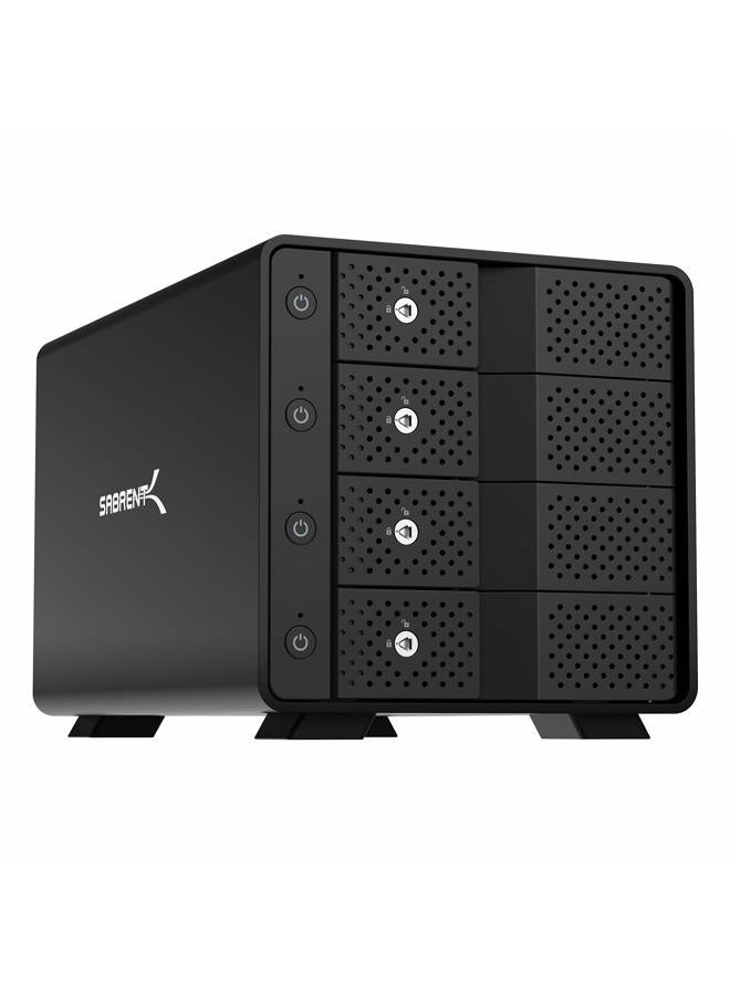SABRENT محطة إرساء بدون صينية لأقراص SATA بحجم 3.5 بوصة من Sabrent USB 3.2 4-Bay (DS-SC4B) - Image 1