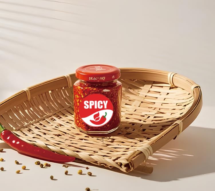 Remarkable Spicy Stickers, 1.5 Inch Grocery Store Food Warning Spicy Labels Adhesive Stickers 500 Pcs - Image 3