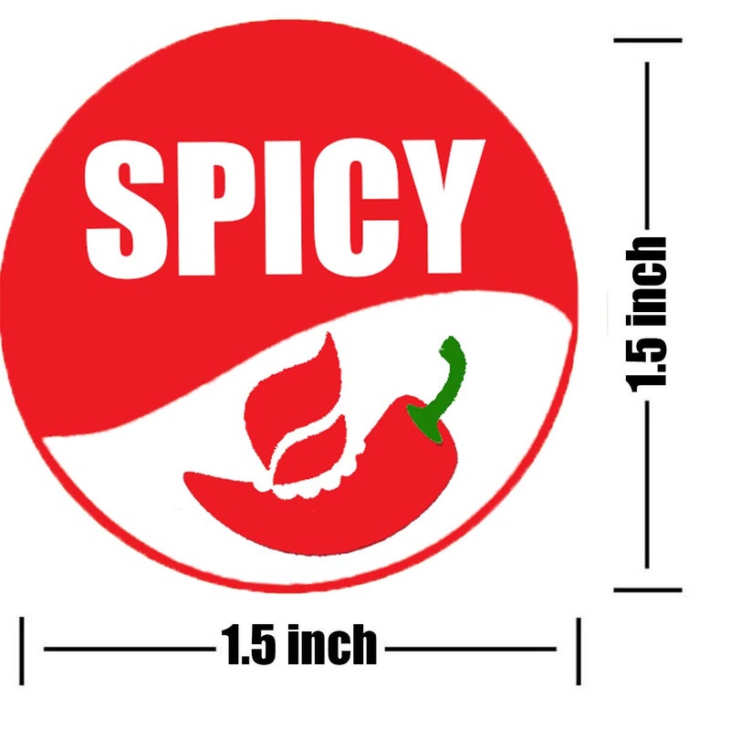 Remarkable Spicy Stickers, 1.5 Inch Grocery Store Food Warning Spicy Labels Adhesive Stickers 500 Pcs - Image 2