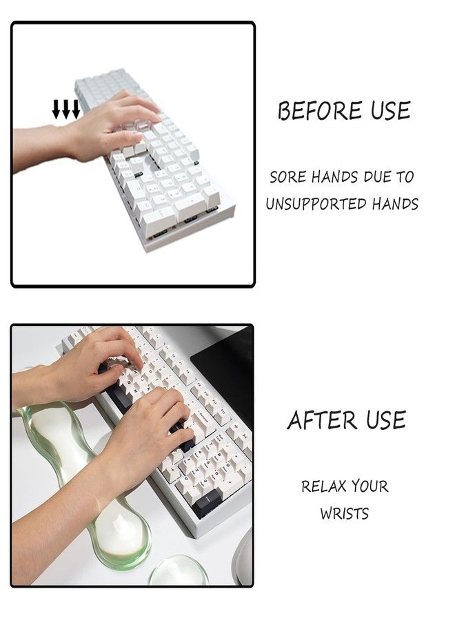 Sumgsn Silicone Gel Keyboard and Mouse Wrist Rest Set, Green Cool Soft Ergonomic Wrist Rest, Relax Your Wrist, for Laptop Computer Office & Home (Green) - Image 5