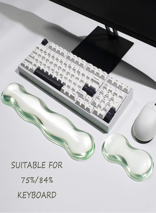 Sumgsn Silicone Gel Keyboard and Mouse Wrist Rest Set, Green Cool Soft Ergonomic Wrist Rest, Relax Your Wrist, for Laptop Computer Office & Home (Green) - Image 3