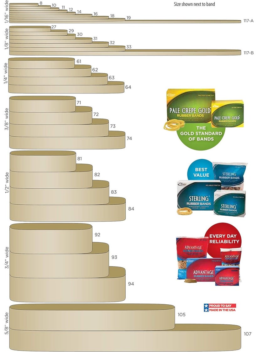 Alliance Rubber 07750 NonLatex Brites File Bands Colored Elastic Bands 12 Pack 7 x 18 Assorted Colors