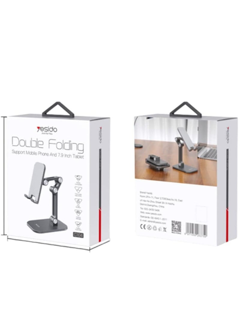 ELTRAZONE Double Folding Free Rotation Support Stand for Mobile Phones and 7.9-Inch Tablets (C104)  - Image 3