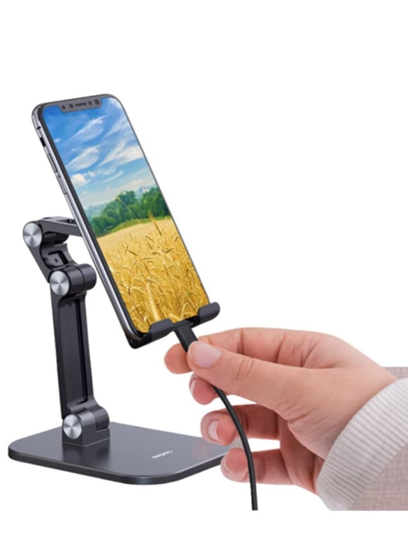 ELTRAZONE Double Folding Free Rotation Support Stand for Mobile Phones and 7.9-Inch Tablets (C104)  - Image 4