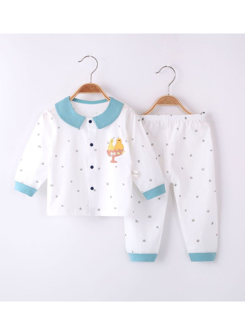 Loquat Baby Spring And Autumn Soft and Comfortable Sleepwear Two Piece Set