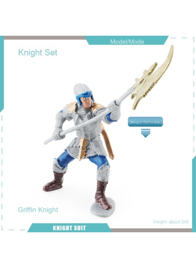 NIBEMINENT Realistic Western Mythology Knight Model - Griffin Knight with Weapon Set