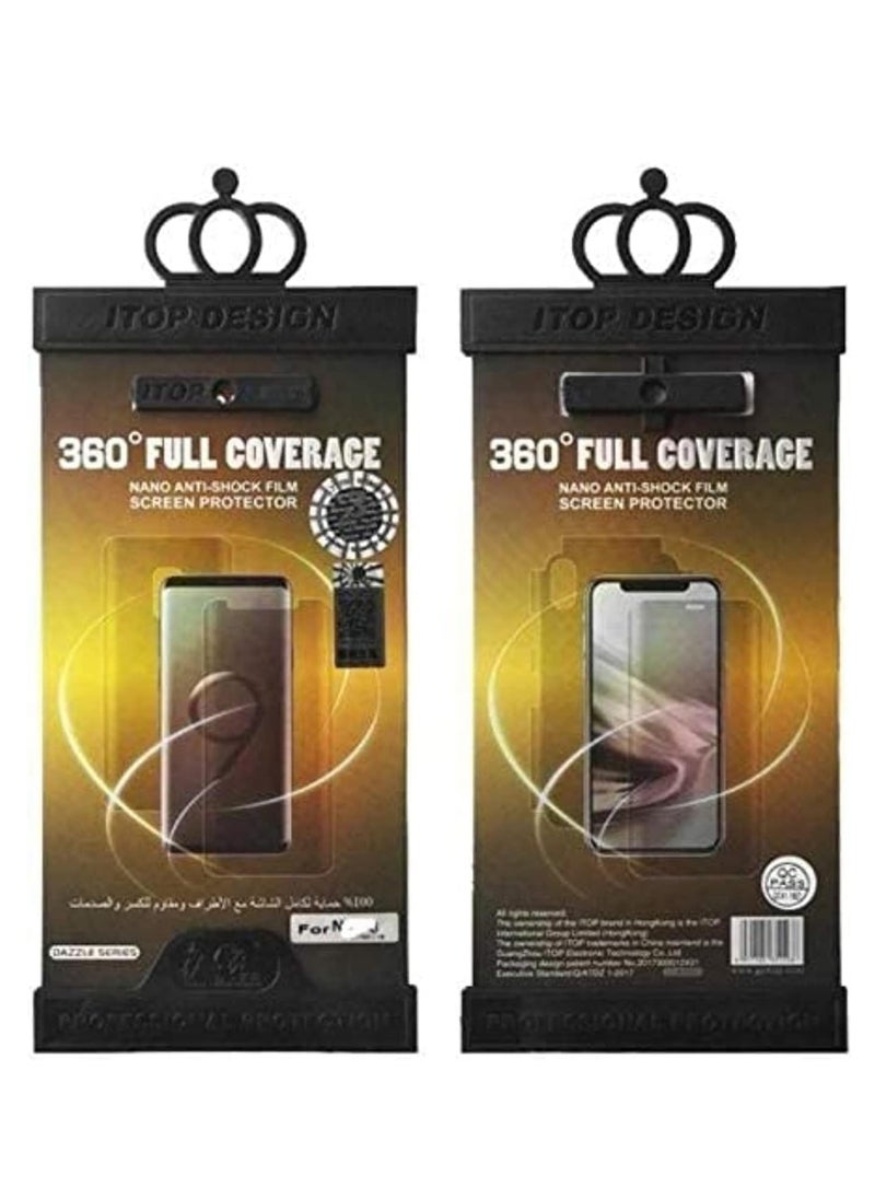 Nano Screen Protector 2 in 1 Back & Front Full Coverage 360 For Samsung Galaxy S8 - Clear