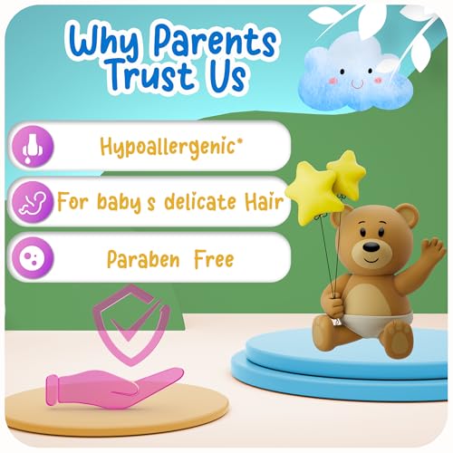 RICITOS DE ORO Lavender Baby Shampoo - Nourishes & Softens Hair, Calming Aroma, Includes Rattle Cup, Hypoallergenic & Tear Free, Promotes Better Sleep, Natural Lavender, Size 8.45 oz, 3-Pack - Image 5