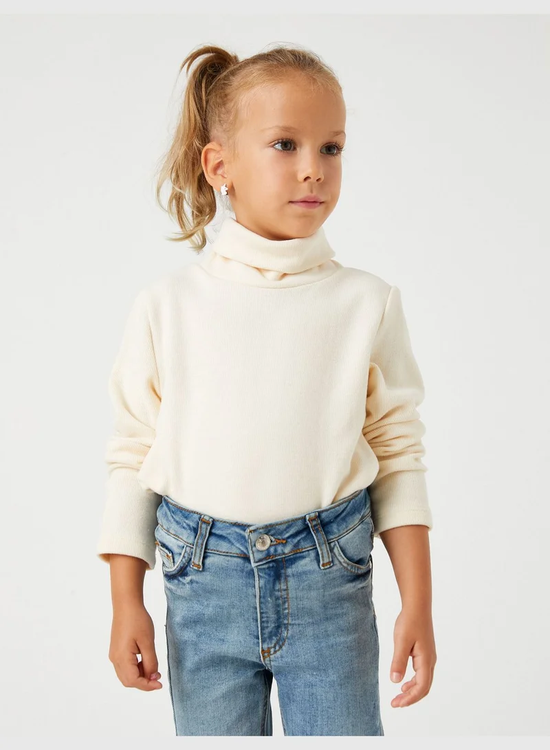 KOTON Basic Turtleneck T-Shirt Long Sleeve