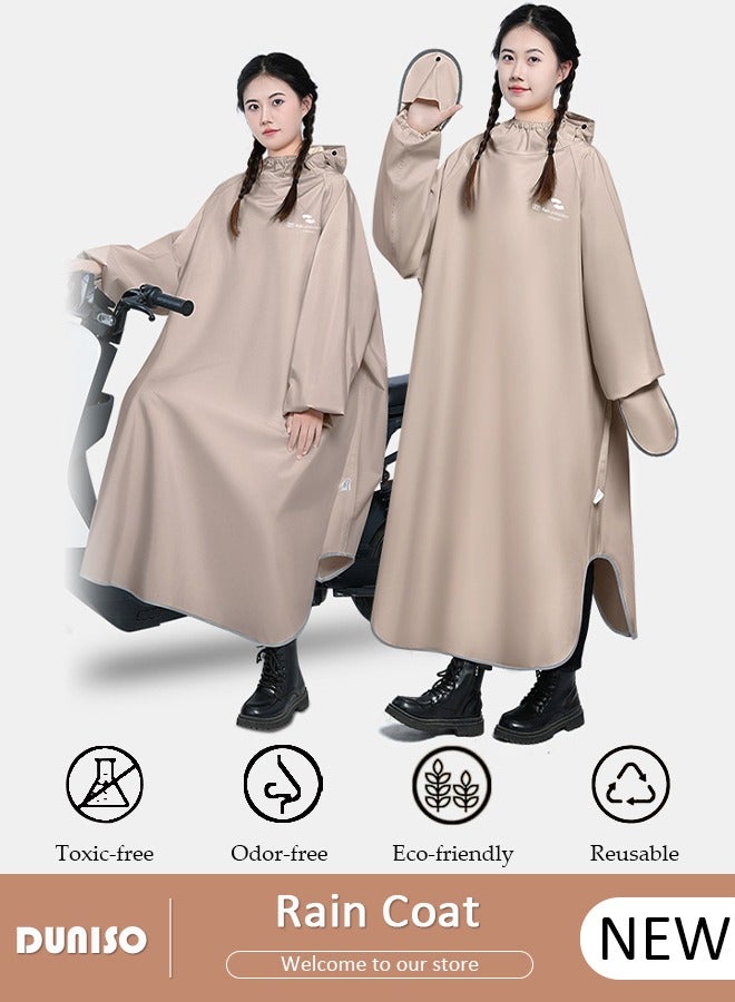 DUNISO Adult Raincoat, Rain Poncho, 1Pack Portable Raincoat with Hood Reusable Rain Coats Emergency Camping Survival Kits, Waterproof with Hoods and Elastic Sleeves Lightweight Rain Jacket for Women Men Fishing Travel Emergency  - Image 1