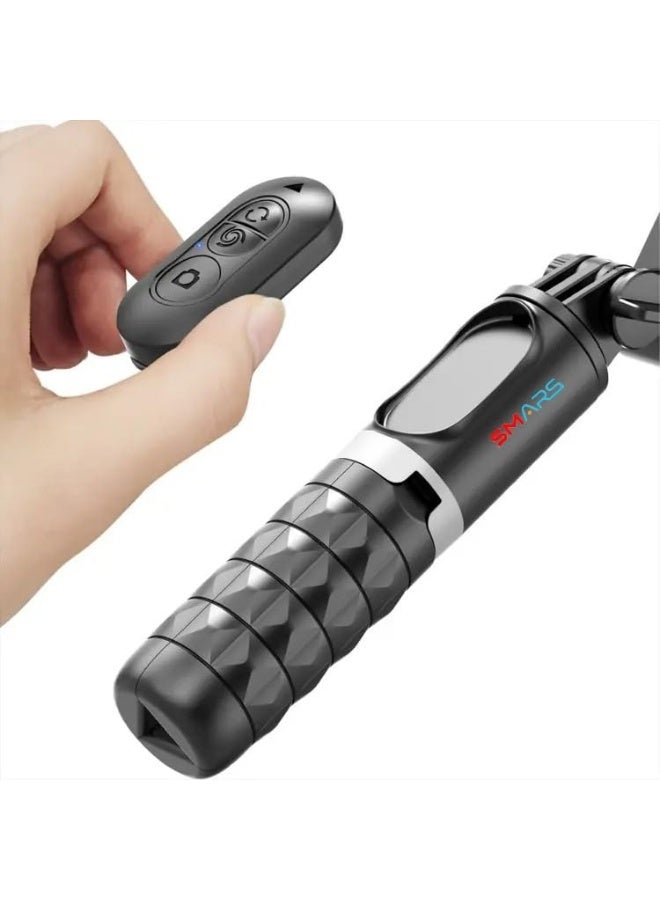 سمارتكس مثبت جيمبال الذكي Q18 أحادي المحور مع عصا سيلفي قابلة للتمديد، وحامل ثلاثي القوائم، وإضاءة تعبئة، وتتبع الوجه بزاوية 360 درجة | توازن تلقائي، وتقنية التعرف على الوجه بالذكاء الاصطناعي للتصوير المرئي، ومتتبع تلقائي، وحامل ثلاثي القوائم لحركة الوجه لتصوير الفيديو، وجهاز تحكم عن بعد لأجهزة iPhone وAndroid - Image 4