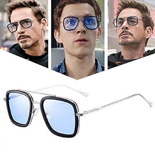 mashamart®Blue Light Blocking Computer Glasses Gaming Filter Transparent Square Eyeglasses for Eye Protection Men and Women, Tablet/Laptop/Mobile/TV, Anti-blue/Tony Stark/Aviator Frames COMBO of 2, - Image 4