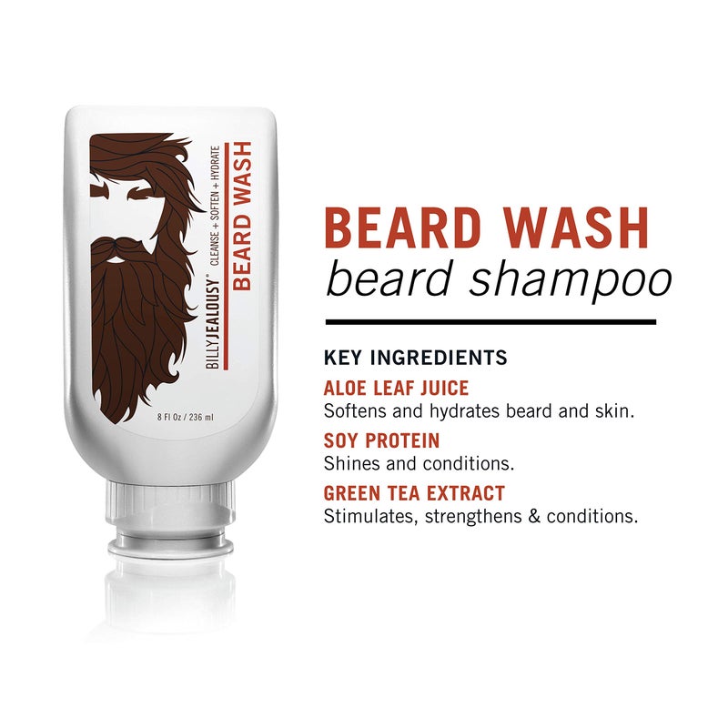 Billy Jealousy Beard Wash Hydrating Mens Beard Shampoo 8 Fl Oz (Pack of 1) - Image 3