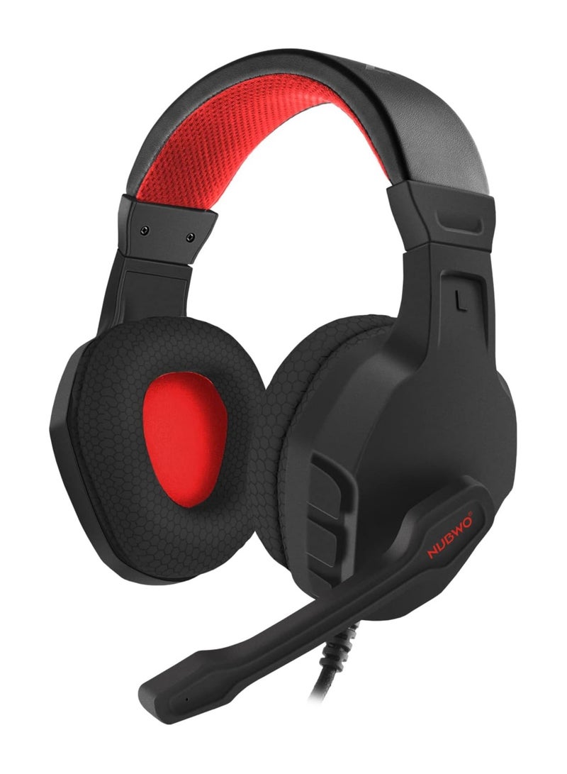 نوبو U3 3.5 ملليمتر سماعات الألعاب الرياضية للكمبيوتر، PS4، PS5، اللابتوب، Xbox One، Mac، iPad، Switch/اللعب على الكمبيوتر، سماعات على الأذن القابلة للتمديد ميكروفون تحكم الصوت مع الميكروفون - Image 1