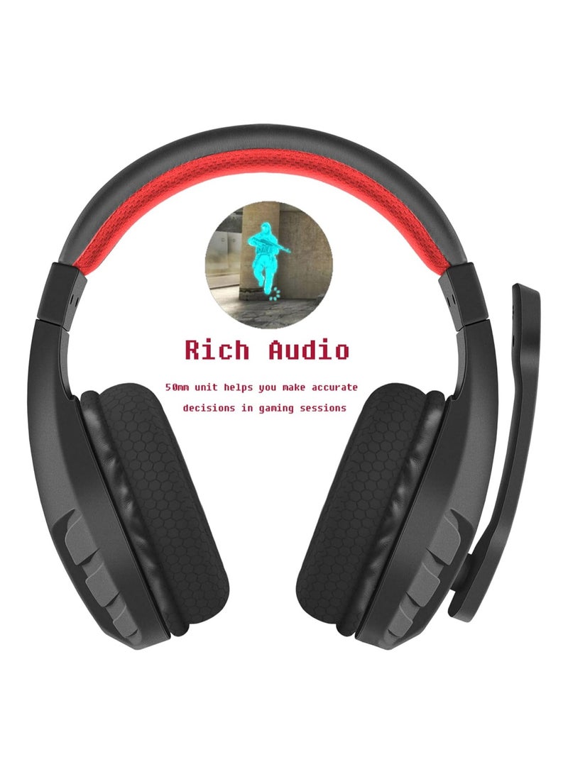 نوبو U3 3.5 ملليمتر سماعات الألعاب الرياضية للكمبيوتر، PS4، PS5، اللابتوب، Xbox One، Mac، iPad، Switch/اللعب على الكمبيوتر، سماعات على الأذن القابلة للتمديد ميكروفون تحكم الصوت مع الميكروفون - Image 2