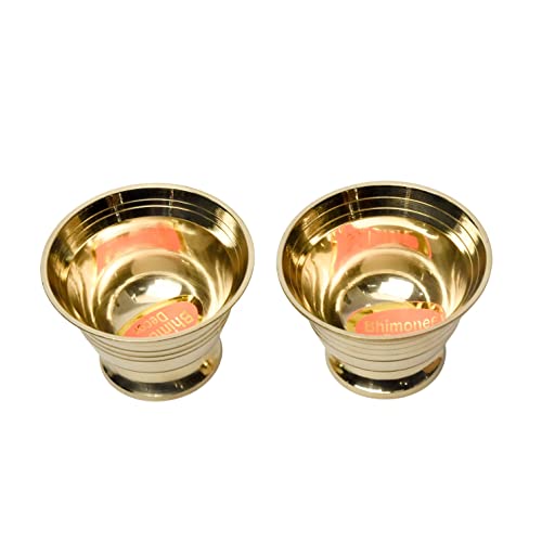 Bhimonee Decor | Pure Brass Padam Pyalla Diya | Deep, Deepak for Pooja Purposes | 1.8 Inches, 130 gm | Traditional Brass Diya for Home Temple - Image 4