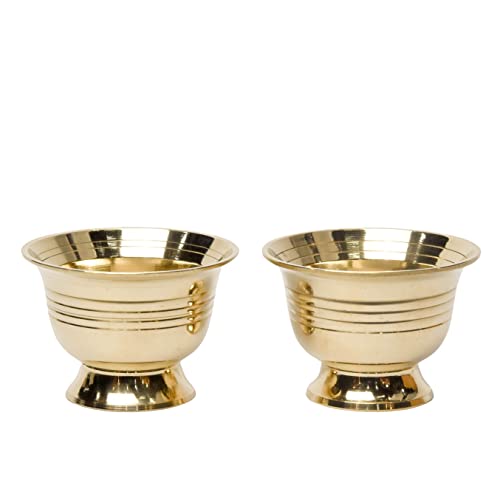 Bhimonee Decor | Pure Brass Padam Pyalla Diya | Deep, Deepak for Pooja Purposes | 1.8 Inches, 130 gm | Traditional Brass Diya for Home Temple - Image 3