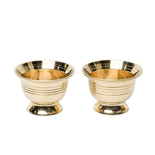 Bhimonee Decor | Pure Brass Padam Pyalla Diya | Deep, Deepak for Pooja Purposes | 1.8 Inches, 130 gm | Traditional Brass Diya for Home Temple - Image 2