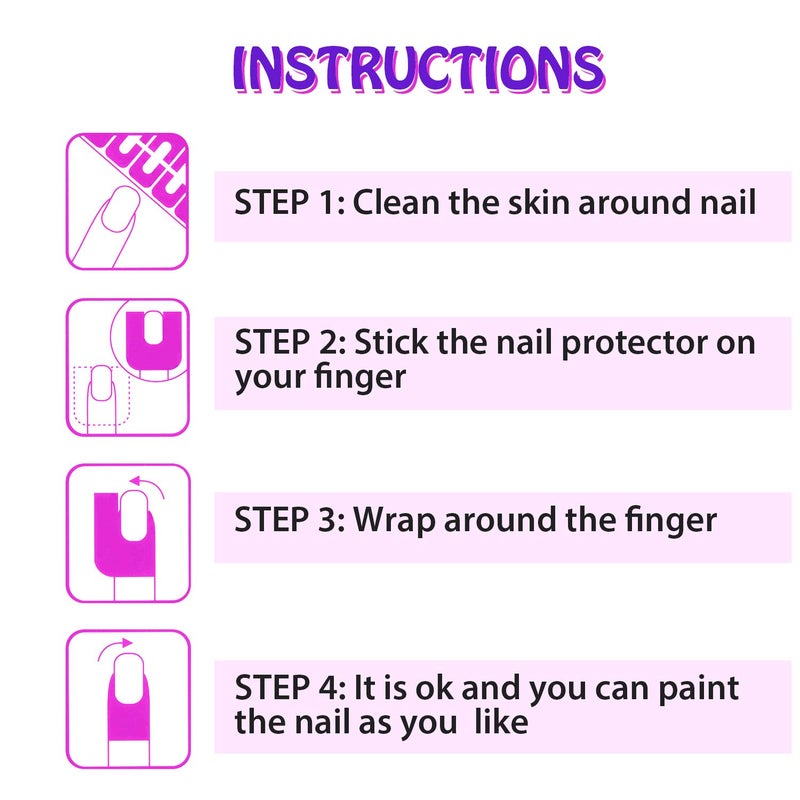 Outus 150 Pieces U Shape Nail Polish Protector Guards Spill Proof Stickers Peel Off for DIY - Image 2