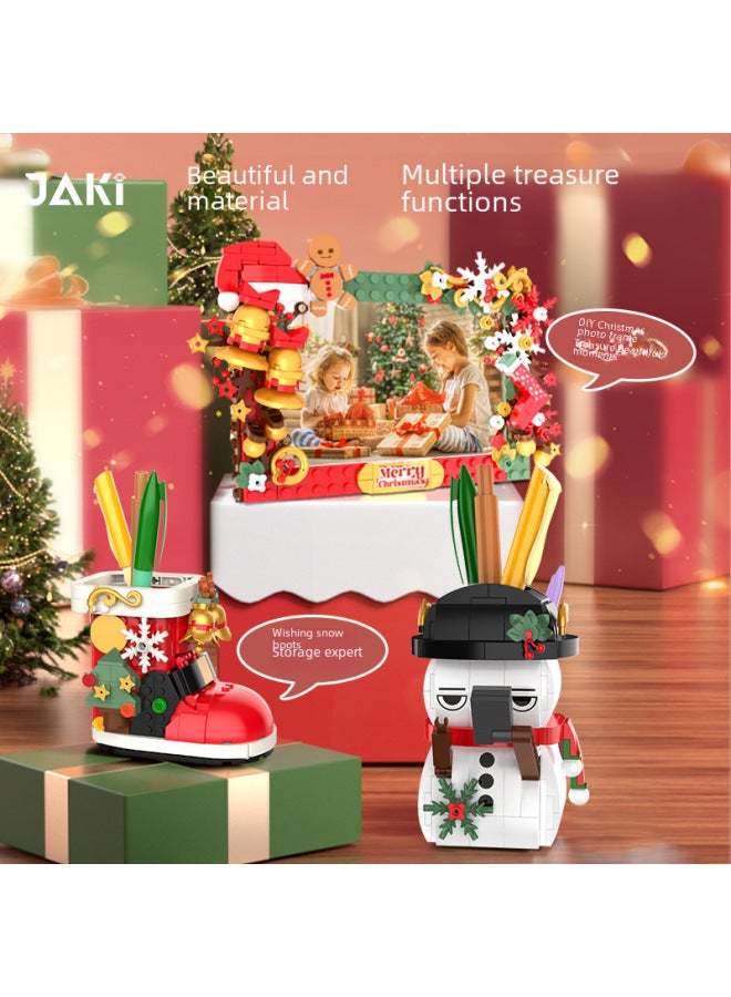 Tree Building Blocks Chinese Building Blocks Rotating Music Box Building Blocks Gift Ornaments Compatible With Lego-Color:Photo Frame【163pcs】  - Image 3