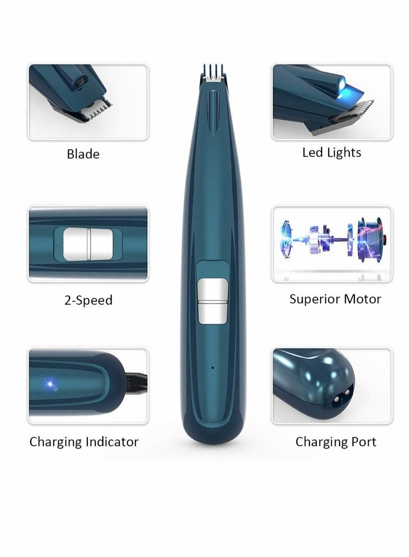 SOLARAE Pet Foot Hair Clippers with LED Light Dog Grooming Clippers Cordless Pet Hair Trimmer Quiet Rechargeable Shaving Tool - Image 5