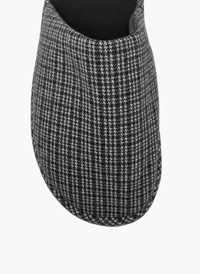 Le Confort Men Houndstooth Bedroom Slippers - Image 3