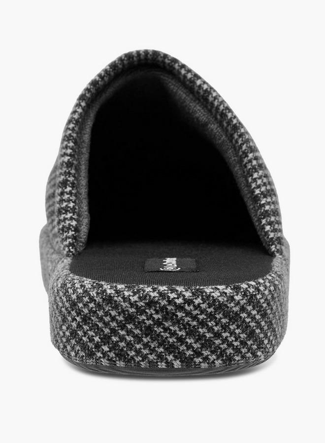 Le Confort Men Houndstooth Bedroom Slippers - Image 4
