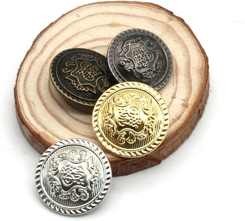 30pcs Retro Copper Jean Buttons Replacement Set, Round Metal Shirt and Coat Sewing Buttons, Multi-Size 15mm/20mm/25mm for Clothing Repairs and Decorative Crafts - Image 4