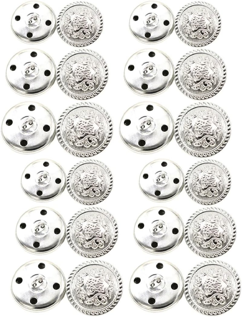 30pcs Retro Copper Jean Buttons Replacement Set, Round Metal Shirt and Coat Sewing Buttons, Multi-Size 15mm/20mm/25mm for Clothing Repairs and Decorative Crafts - Image 1