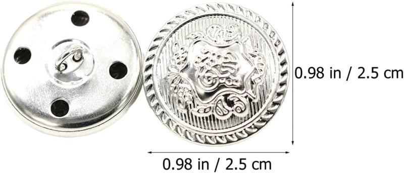 30pcs Retro Copper Jean Buttons Replacement Set, Round Metal Shirt and Coat Sewing Buttons, Multi-Size 15mm/20mm/25mm for Clothing Repairs and Decorative Crafts - Image 2