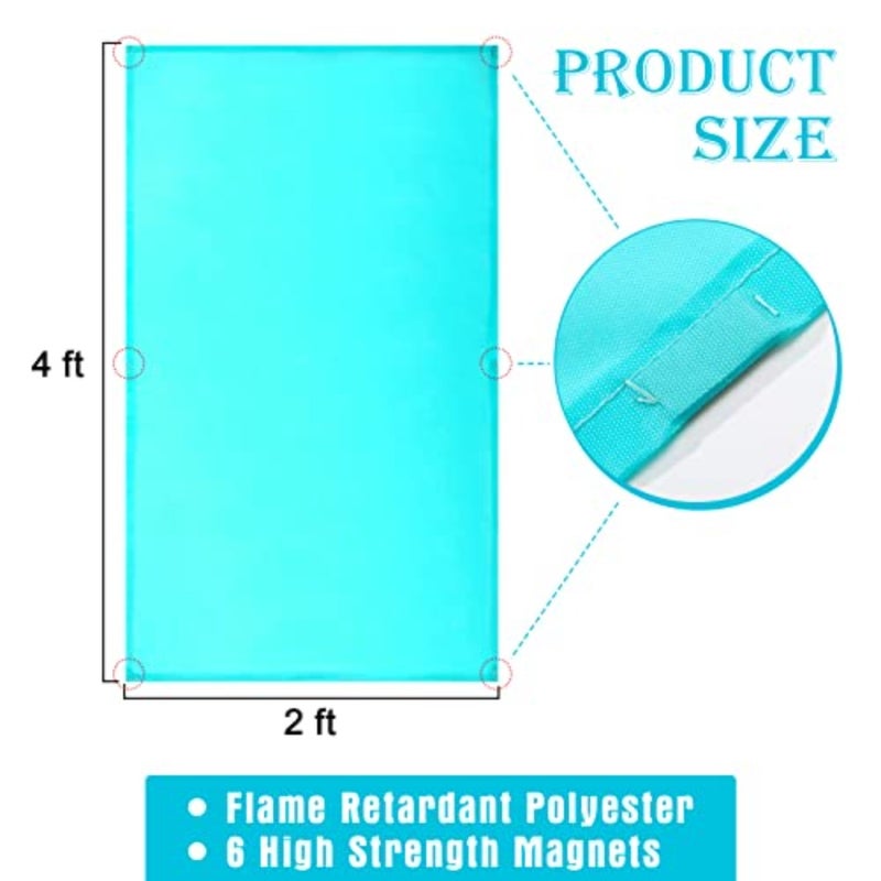 6 Packs Magnetic Fluorescent Light Covers Filters Calming Ceiling Light Covers Decor for Ceiling Lights Classroom Office School Blue - Image 2