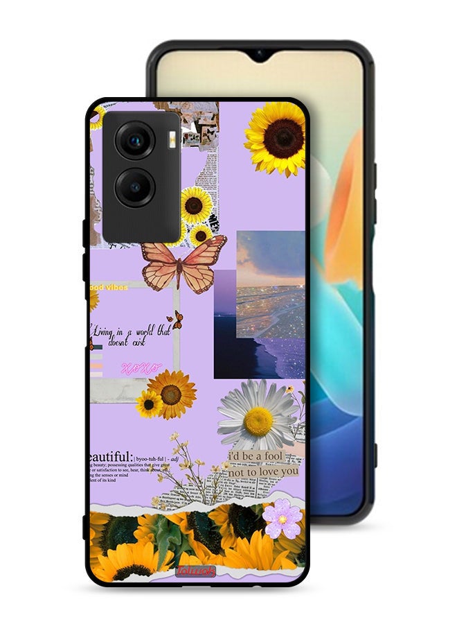 Tolwak Vivo Y55s 5G (2021) Protective Case Cover Beautiful Sunflower Stickers - Image 1