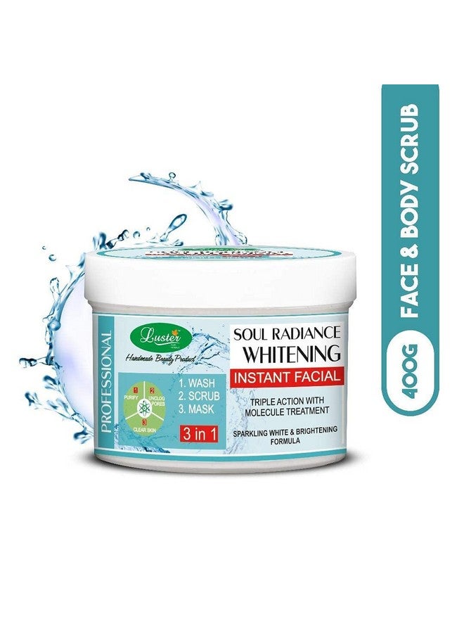 لاستر غسول وقناع الوجه الفوري سول راديانس 3 في 1 مع تركيبة بيضاء متلألئة وتفتيح لجميع أنواع البشرة (خالٍ من البارابين والكبريتات) 400 جرام - Image 2