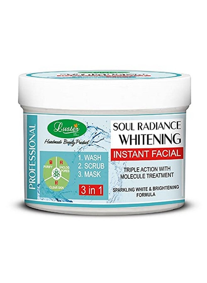 لاستر غسول وقناع الوجه الفوري سول راديانس 3 في 1 مع تركيبة بيضاء متلألئة وتفتيح لجميع أنواع البشرة (خالٍ من البارابين والكبريتات) 400 جرام - Image 1