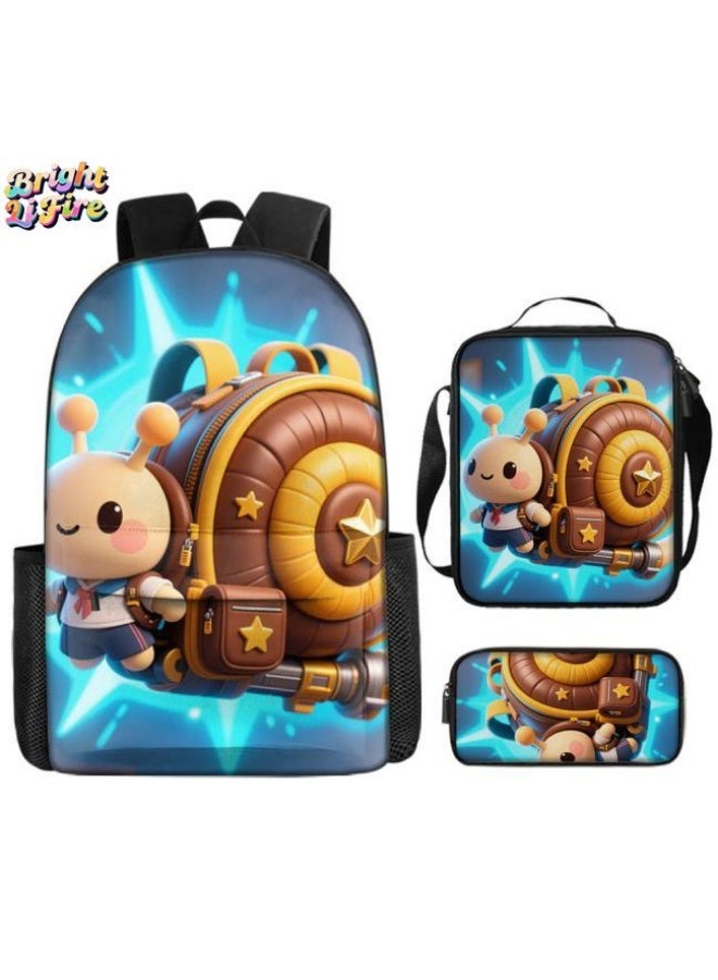 Bright Li Fire Fun cartoon print three-piece set surprise launch! Outing/Sports/Learning General | Cute Design + Super Practical Combination - 65 - Image 1