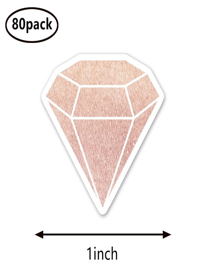 GUVSPTI Rose Diamond Stickers 1in for Scrapbooking, Arts, Craft, DIY, Calendars Journals 80-Pack - Image 3