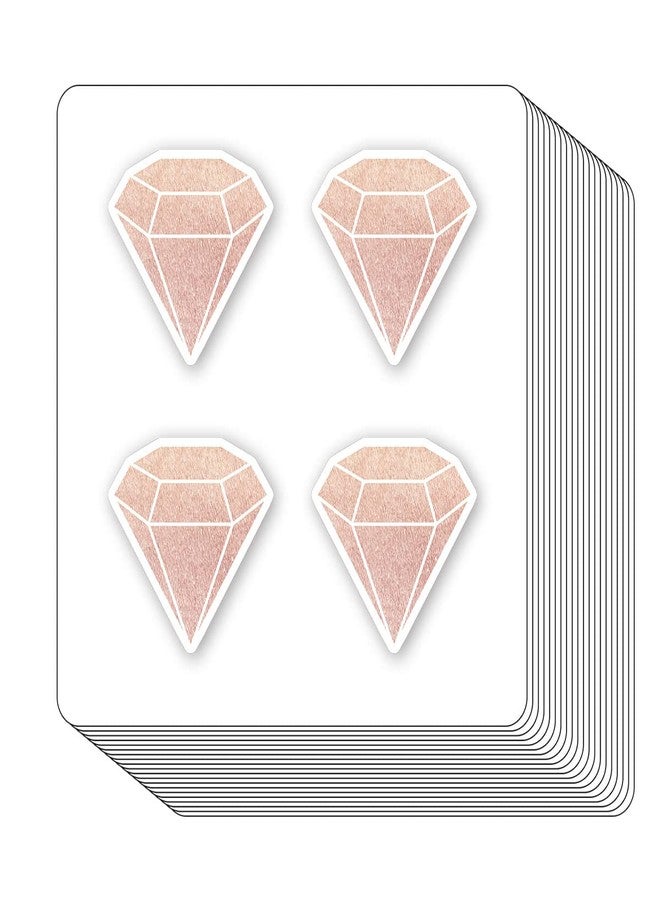GUVSPTI Rose Diamond Stickers 1in for Scrapbooking, Arts, Craft, DIY, Calendars Journals 80-Pack - Image 1