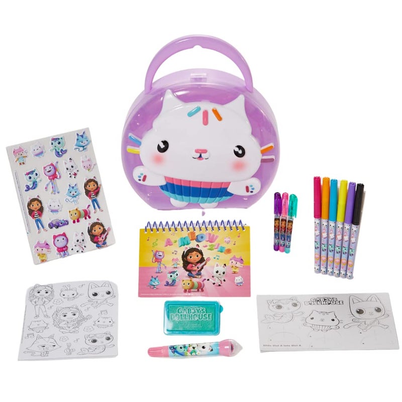 Innovative Designs Gabbys Dollhouse Coloring Sticker Activity Set for Kids with Travel Carrying Case - Image 3