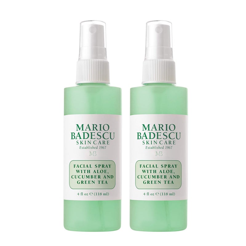 Mario Badescu Facial Spray with Aloe, Cucumber and Green Tea for All Skin Types | Face Mist that Hydrates & Invigorates | 4 Fl Oz(Pack of 2) - Image 1