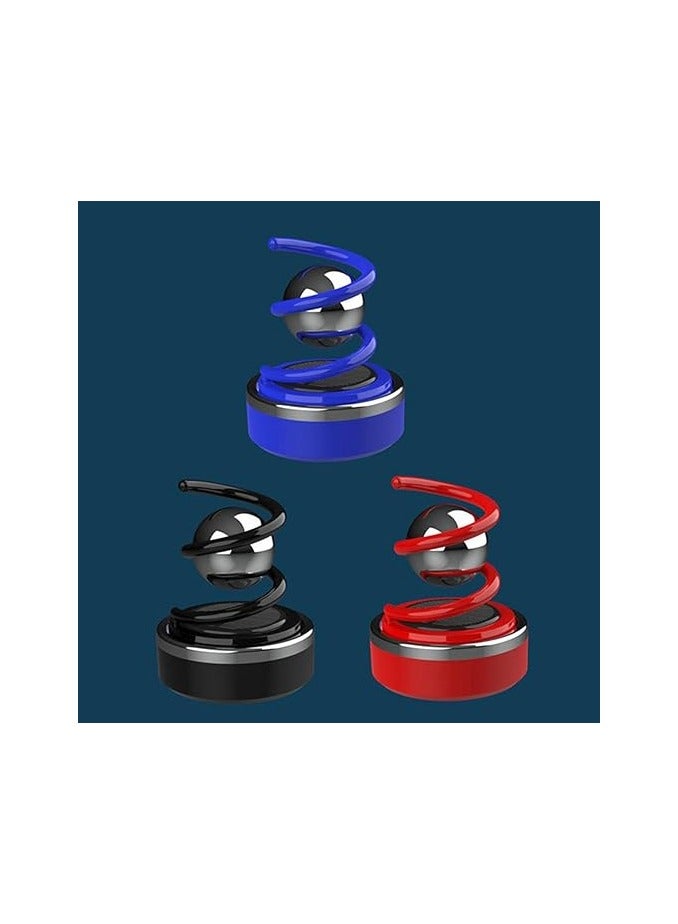 Solar-powered spiral-shaped car air freshener and car decoration, in black. - Image 3