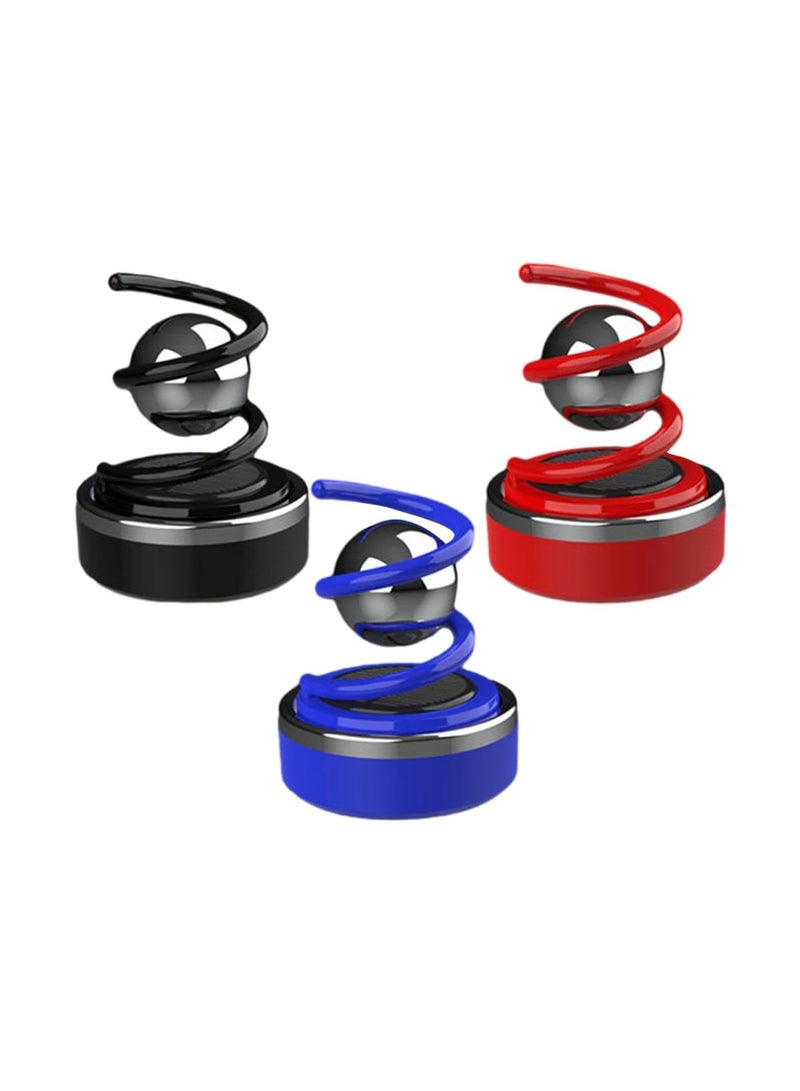 Solar-powered spiral-shaped car air freshener and car decoration, in black. - Image 5