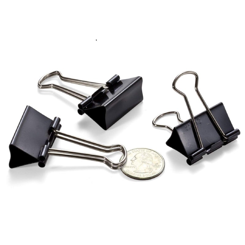 Officemate Medium Binder Clips, Black, 12 count (Pack of 12) - Image 2