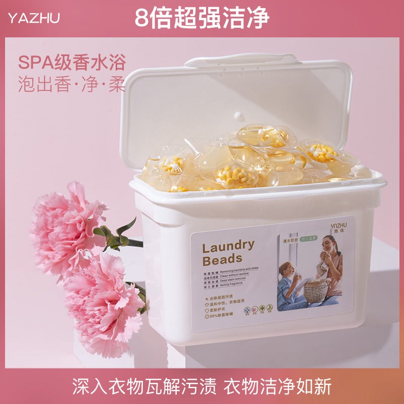 Spot Three-In-One Boxed Laundry Beads, Fragrance Beads, Long-Lasting Fragrance Laundry Beads, Smooth And Mite-Removing Multi-Effect Laundry Detergent - Image 2