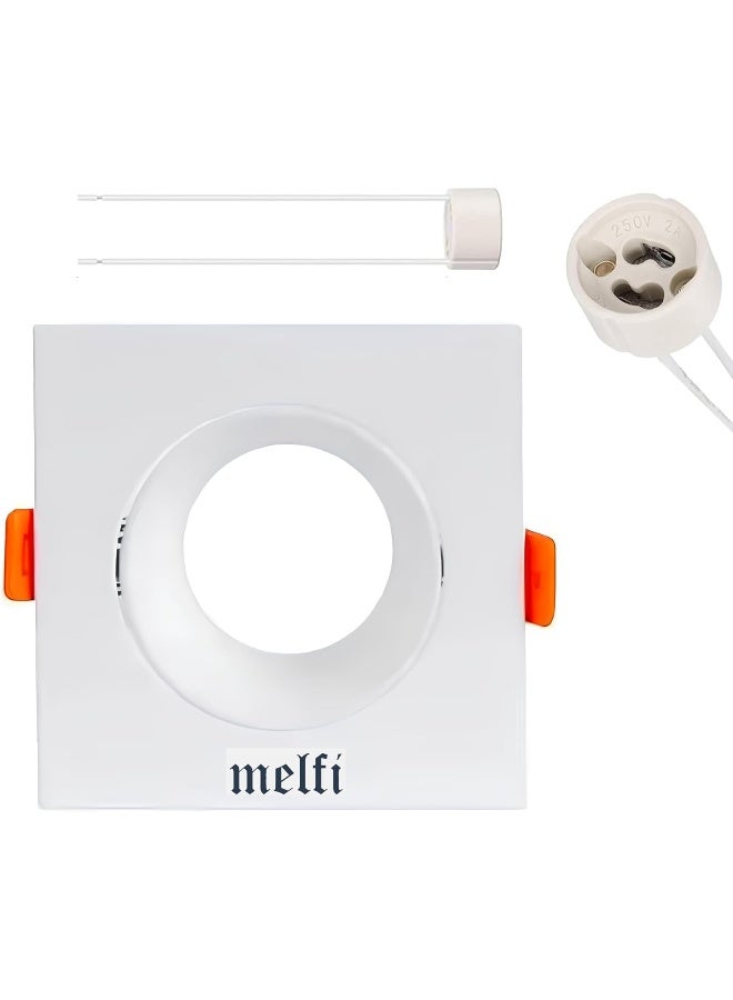 melfi Square Ceiling Spot Adjustable Fixture With Sleek Square Frame For Modern Interiors - Efficient, Easy Installation, Ideal For Living Room, Kitchen, And Office - Image 1